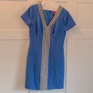 Blue and gold Lilly Pulitzer shift dress